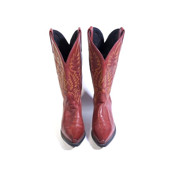 Laredo Boots 8 Burnt Red/Orange Leather Madison Collection Western Cowboy Boot - Picture 3 of 10